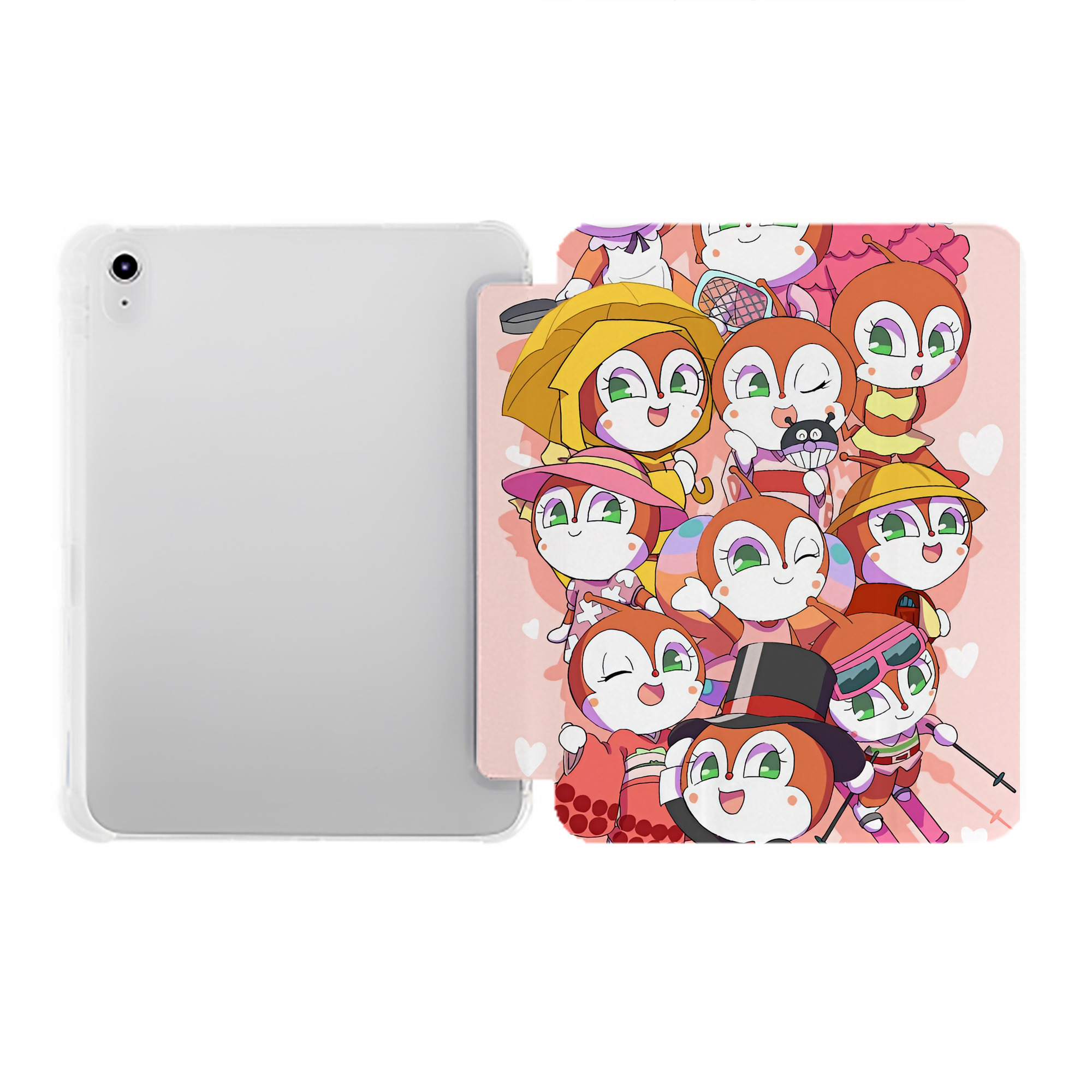 （画像用） アンパンマン Anpanman IPad ケース ペン収納付き 三つ折りスタンド PUレザー×シリコン 対応機種9.5/10.5/10.9インチ